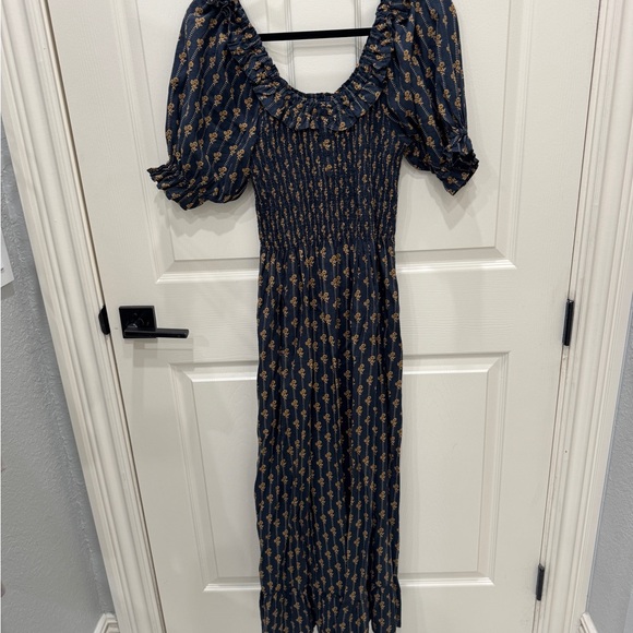 Rylee + Cru Navy and Gold Floral Maxi Dress - Picture 11 of 16